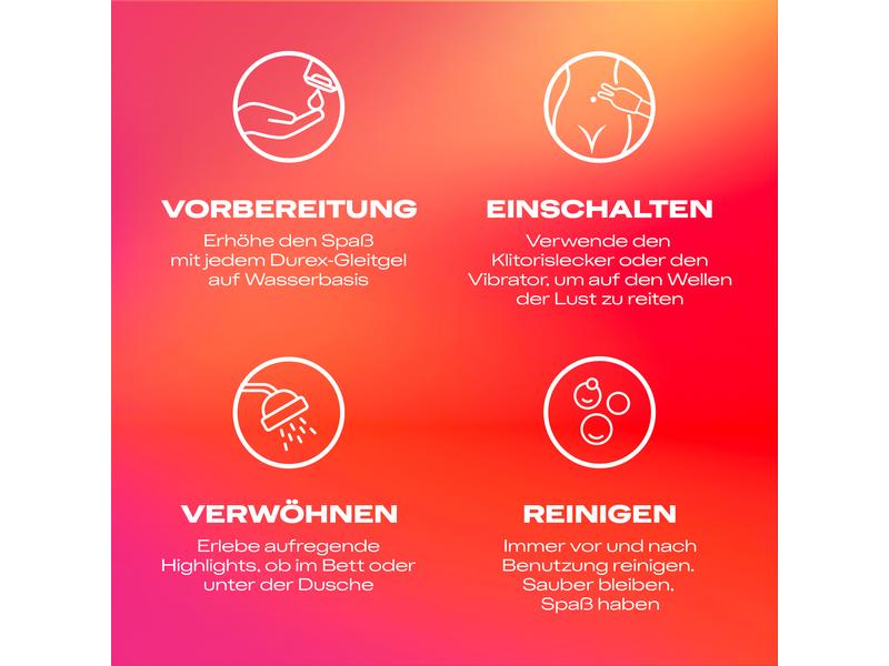 Durex Vibrator Tease & Vibe 2 in 1 mit Teaser-Spitze Sextoy für die Frau mit Klitorisstimulation und sieben Vibrationsstufen