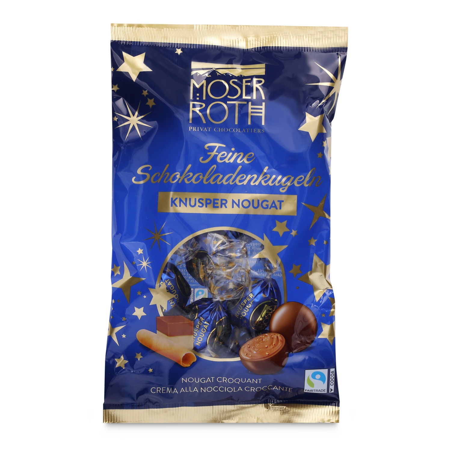 MOSER ROTH Premium Schokokugeln, Knusper Nougat 150 g
