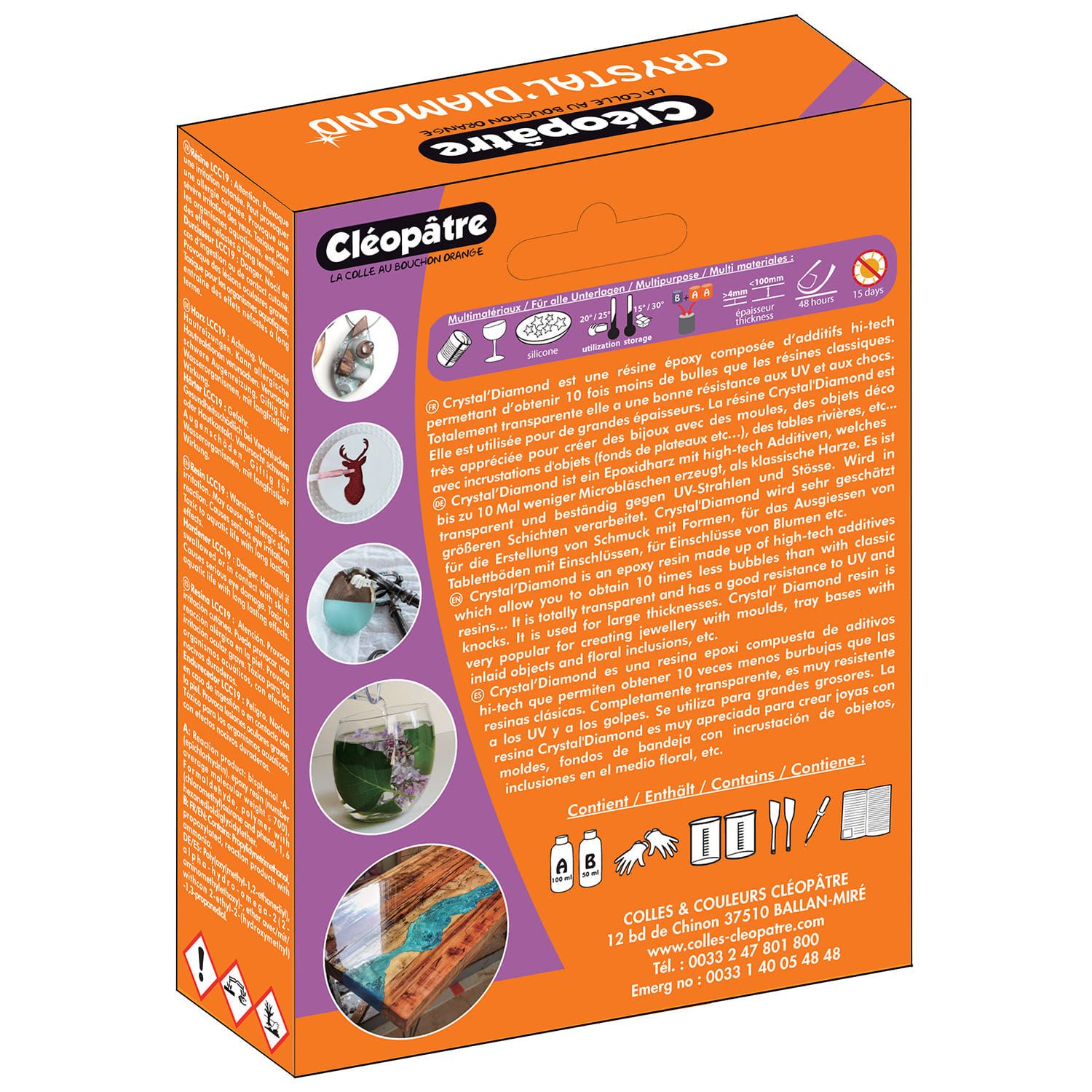 RESINA EPOXY CRYSTAL CLÉOPÂTRE DIAMOND 150ML ACESS