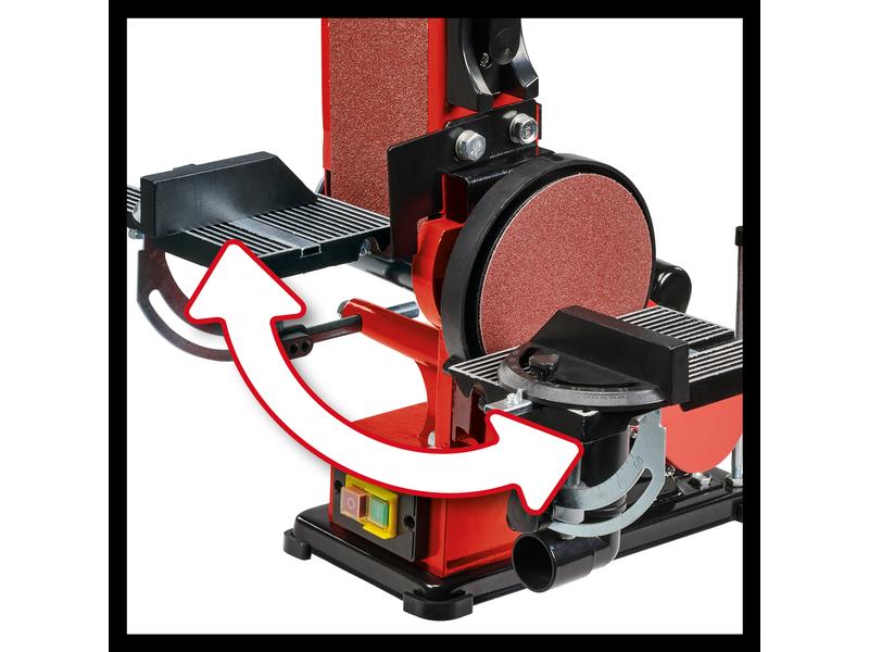 Einhell Band-Tellerschleifer TC-US380 Stand-Band-Tellerschleifer mit neig- und schwenkbarer Alutisch