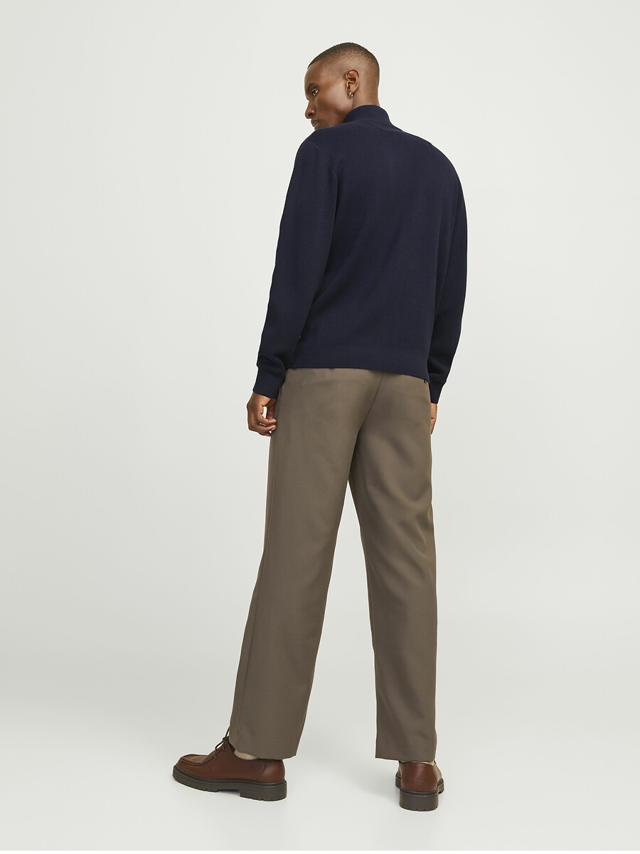 JACK & JONES<br>Suéter folgado com gola de pescador e meio zíper