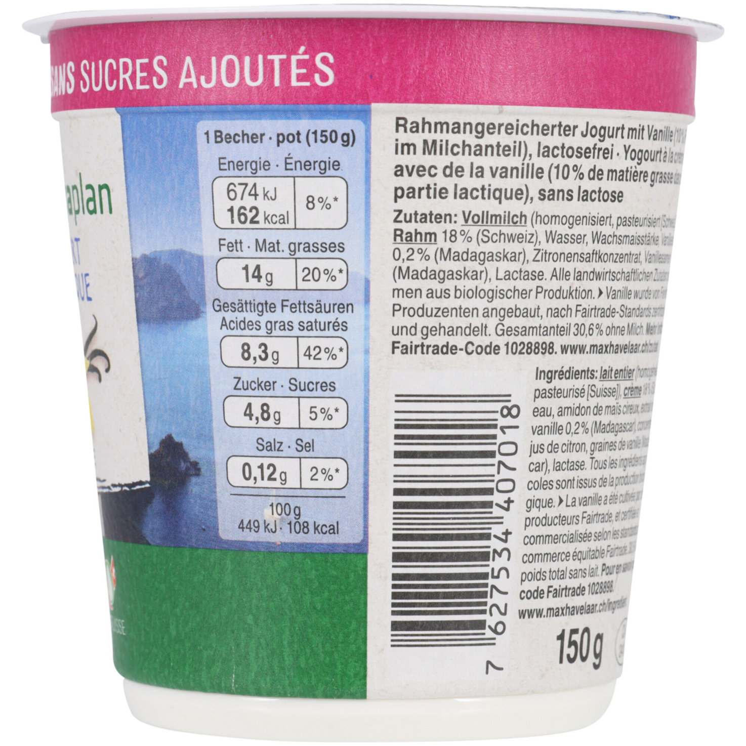 Naturaplan Bio Fairtrade Joghurt à la Grecque Vanille ohne Zuckerzusatz 2x150g