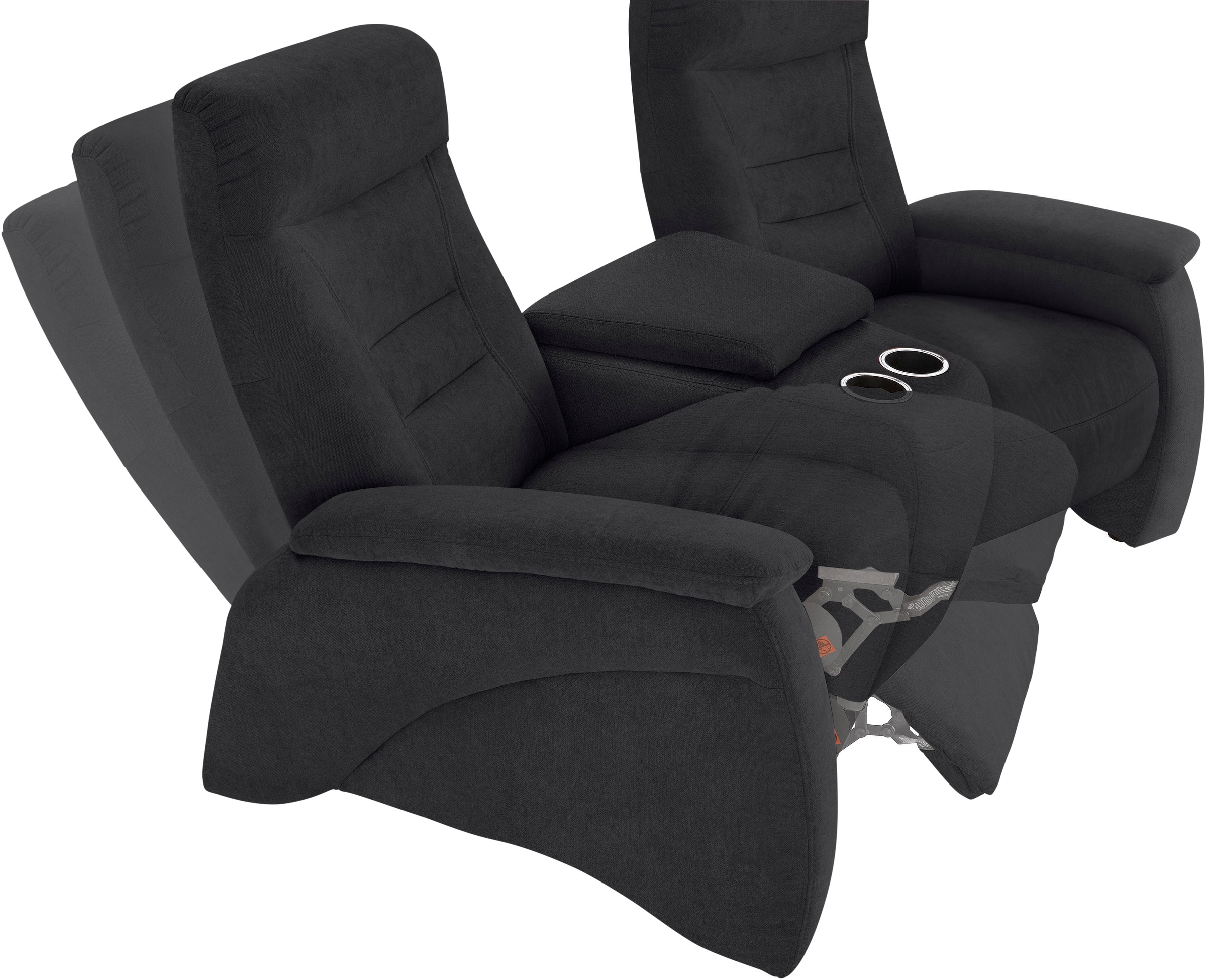 exxpo - sofa fashion 2,5-Sitzer »Ascoli, Kinosofa mit hohem Sitzkomfort, bequeme Armlehnen« inkl. Relaxfunktion, mit Ablage und Staufach, hohe Rückenlehne
