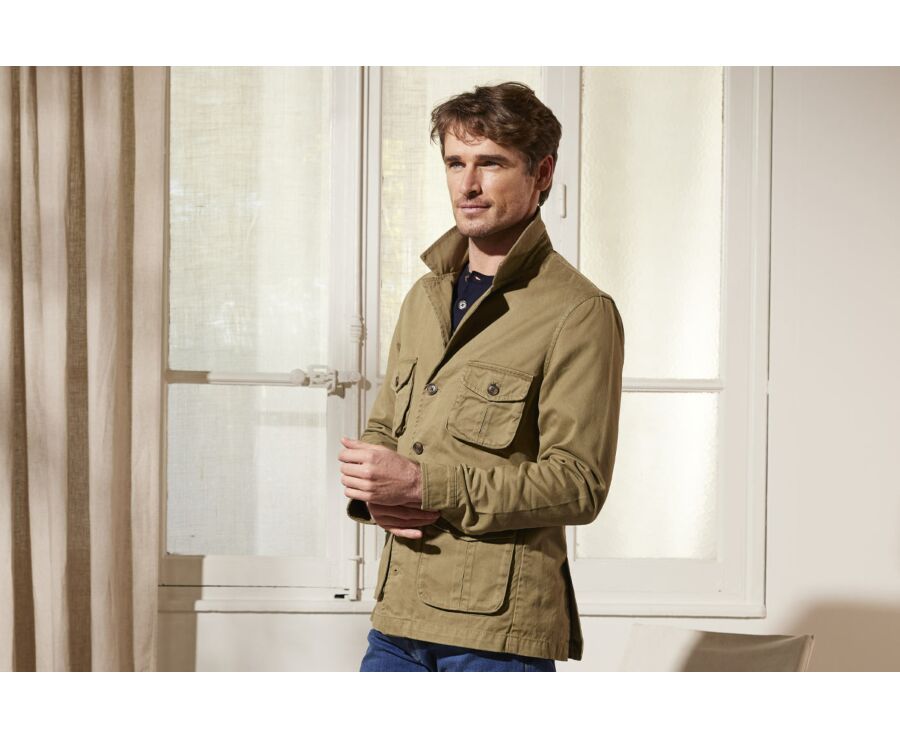 Veste saharienne homme Vert army - FALBERT