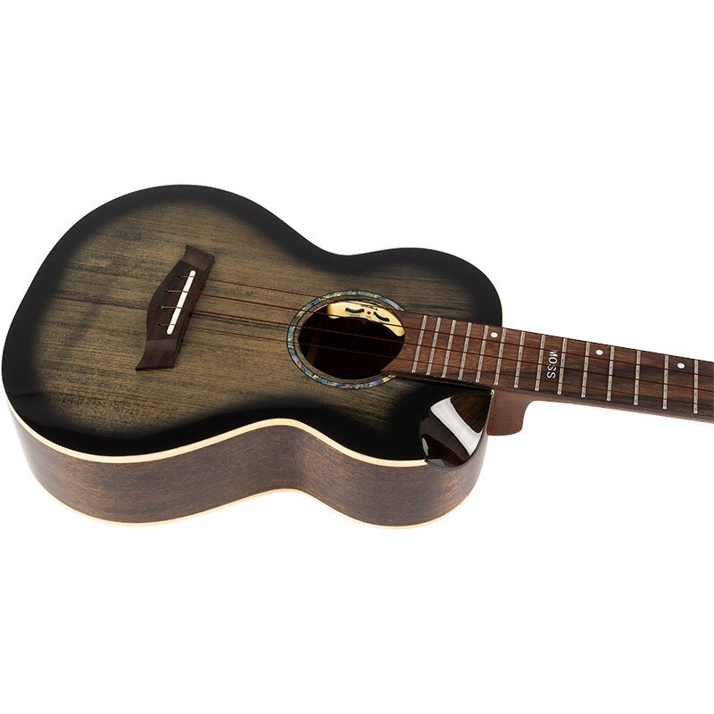 Flight Peter Moss Signature Moonburst Stain elektrisch-akoestische tenor ukelele met deluxe gigbag