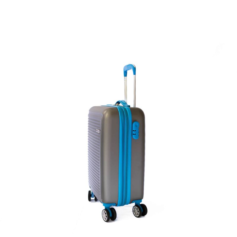 Valise cabine rigide Summer Bicolore extensible 55 cm Grey Blue