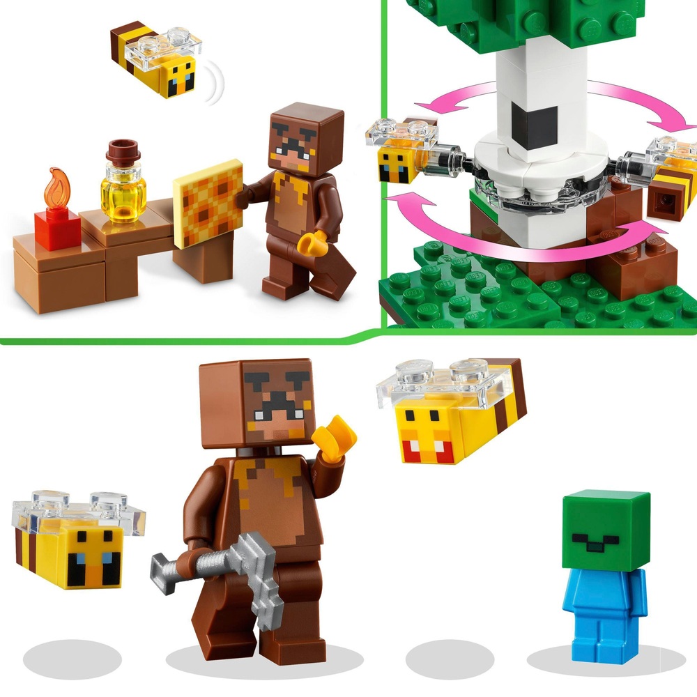 LEGO Minecraft 21241 Das Bienenhaus-Spielhaus-Set