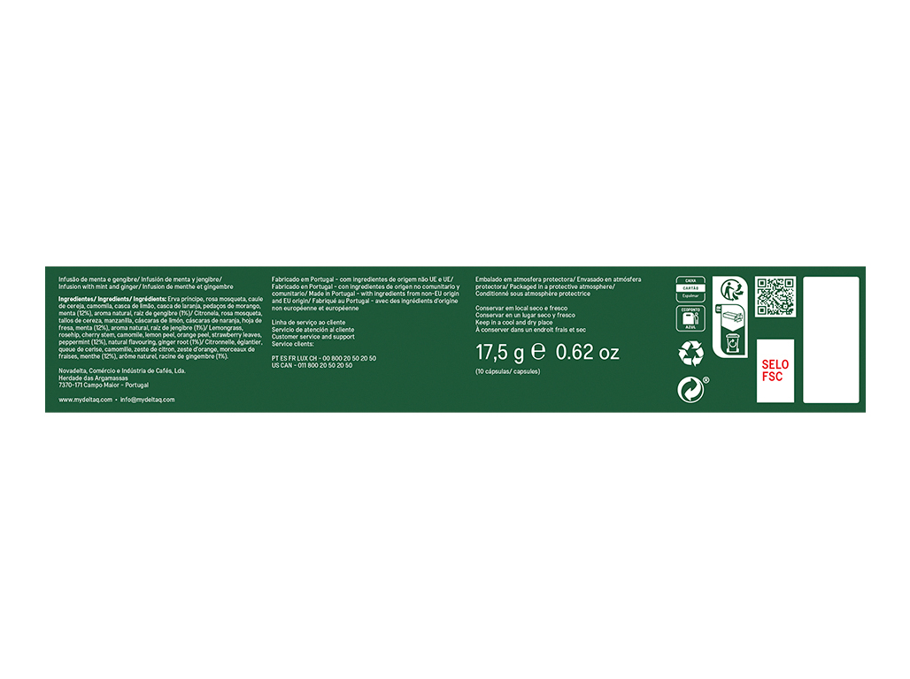 CAPSULAS DELTA Q CHÁ REFRESH TETLEY 10UN