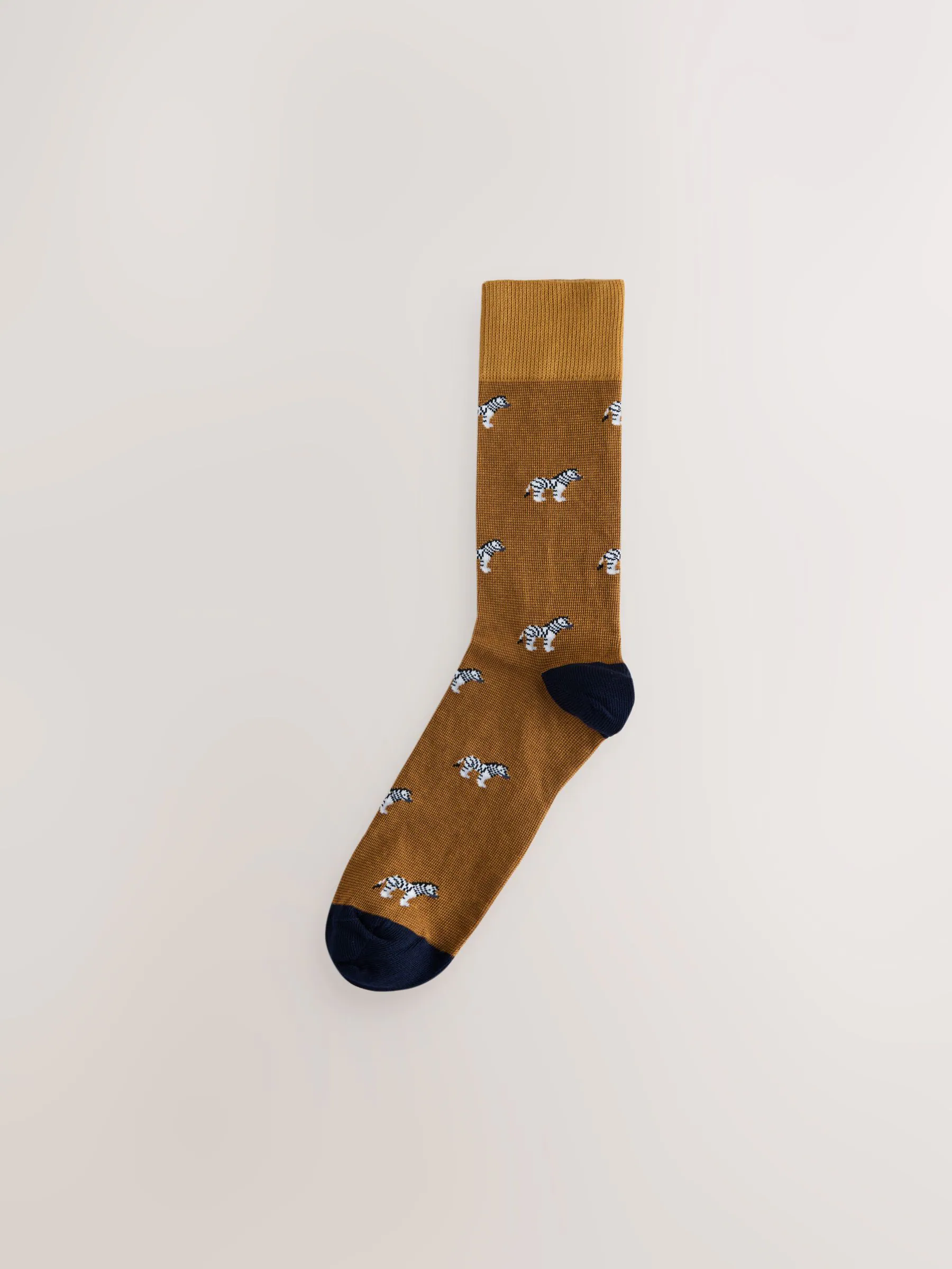 Blauw/rood met safaridieren - 8 Paar sokken met leuk patroon