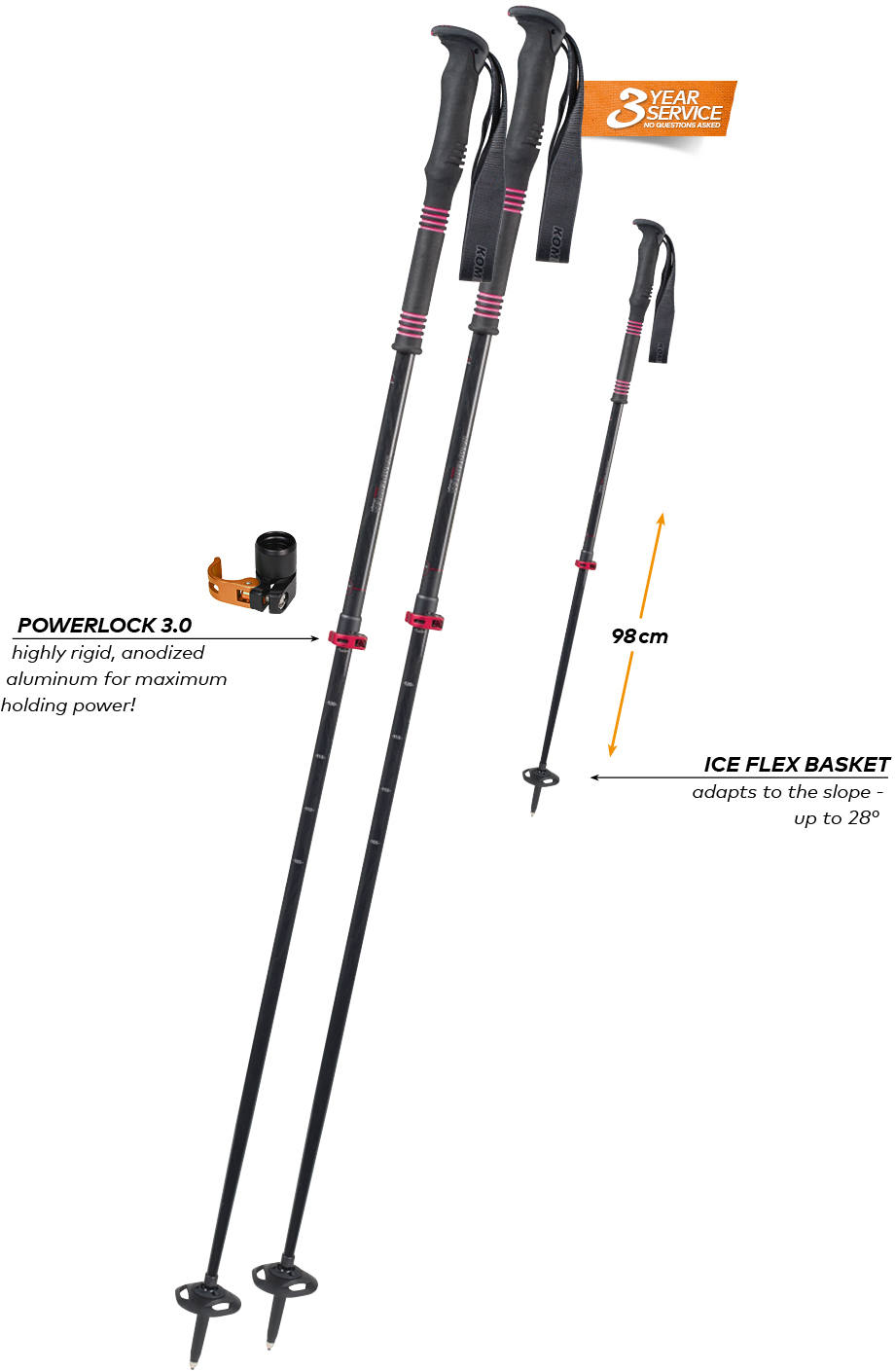 Komperdell Carbon C2 Ultralight Berry