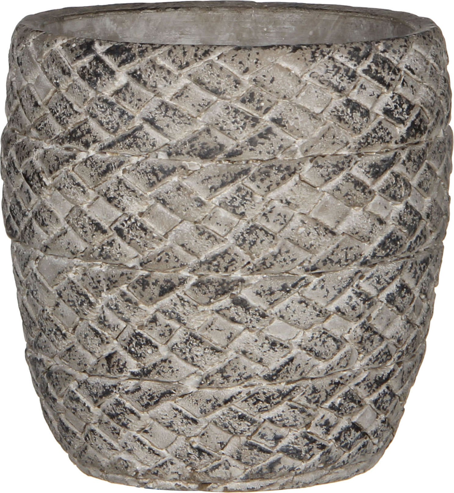 Mica Decorations bloempot Alma grijs D 13 H 13 cm