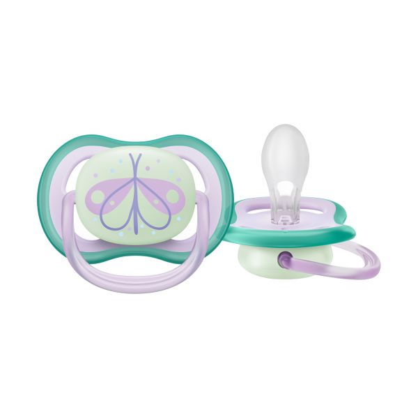 Avent Ultra Air Fopspeen - Nacht - 0-6 Mnd - 2 Stuks