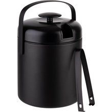 Seau à glaçons POLAR, acier inoxydable, 1,3 litre, noir