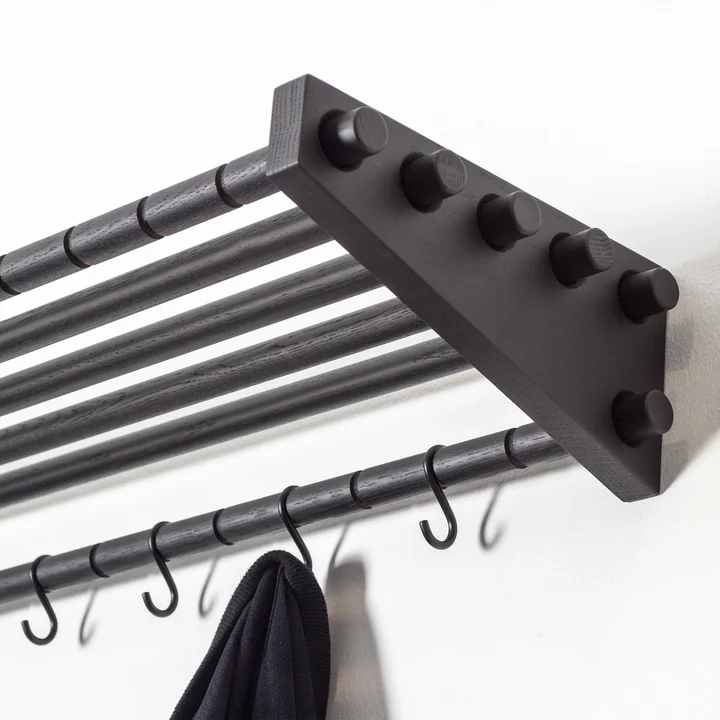 We Do Wood - Roon & Rahn Moodrack Wandgarderobe, 98 cm, Eiche geölt / geräuchert