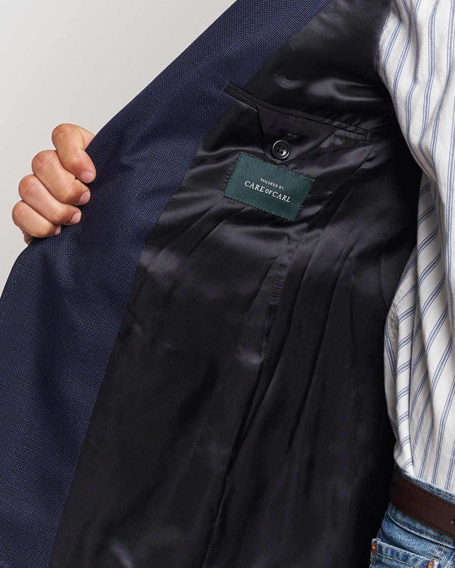 Morris Heritage Wool Hopsack Club Blazer Navy
