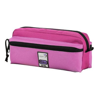 Trousse rectangulaire Teknik Triple - 3 compartiments - 4 coloris disponibles - Viquel
