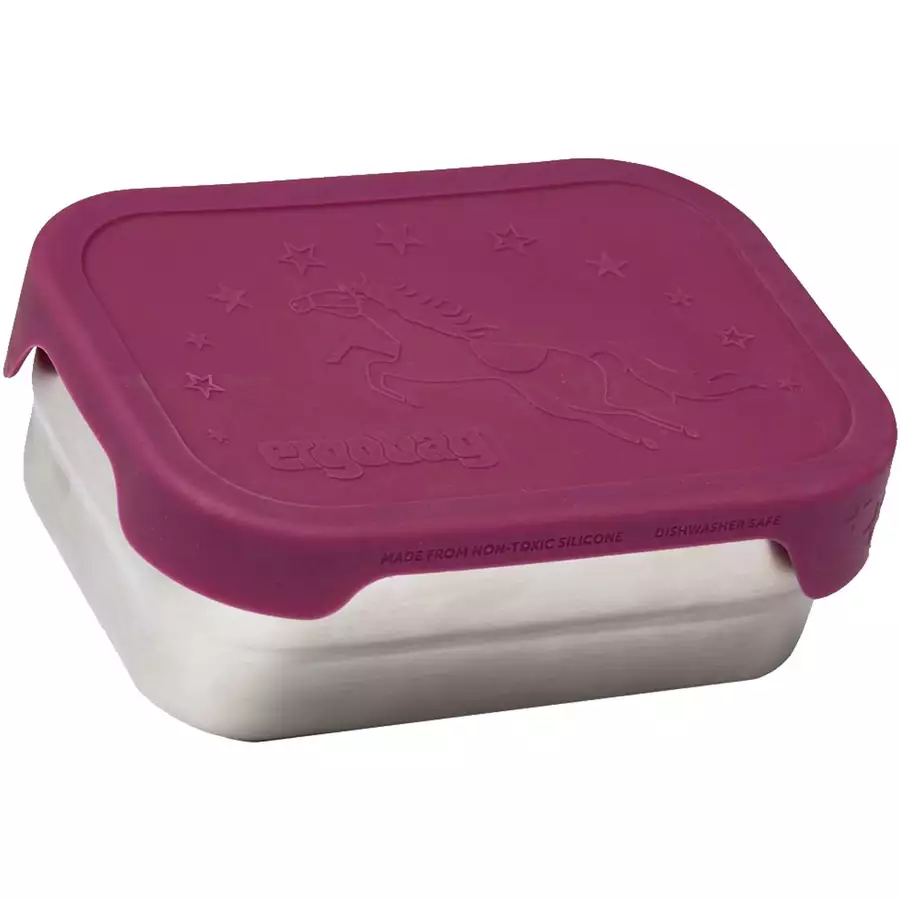 Ergobag Zubehör - Brotzeitbox Edelstahl 2tlg. 16 cm Pferdestar