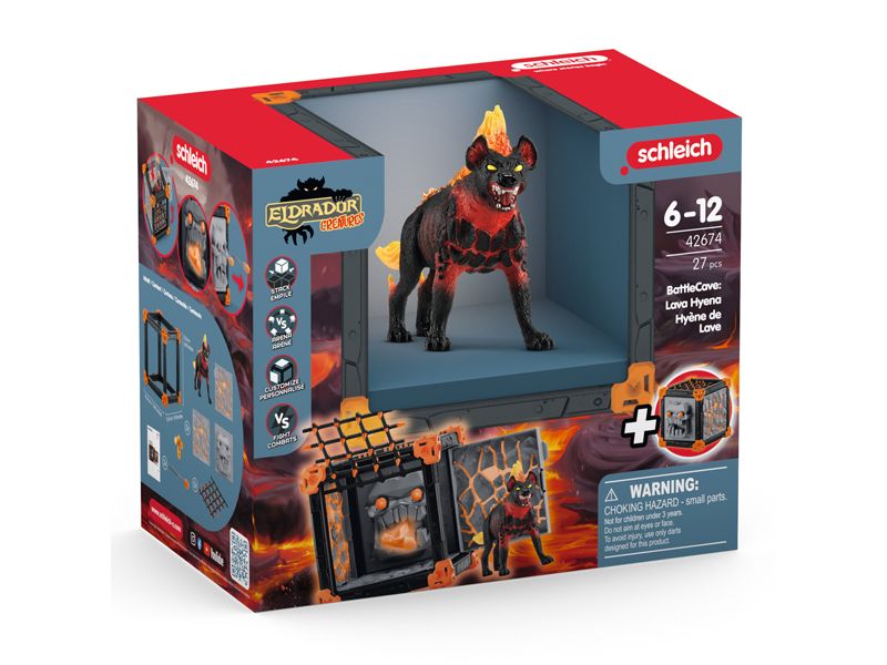 Schleich Spielfigurenset BattleCave Lavahyäne Detailreiches Spielset für spannende Abenteuer
