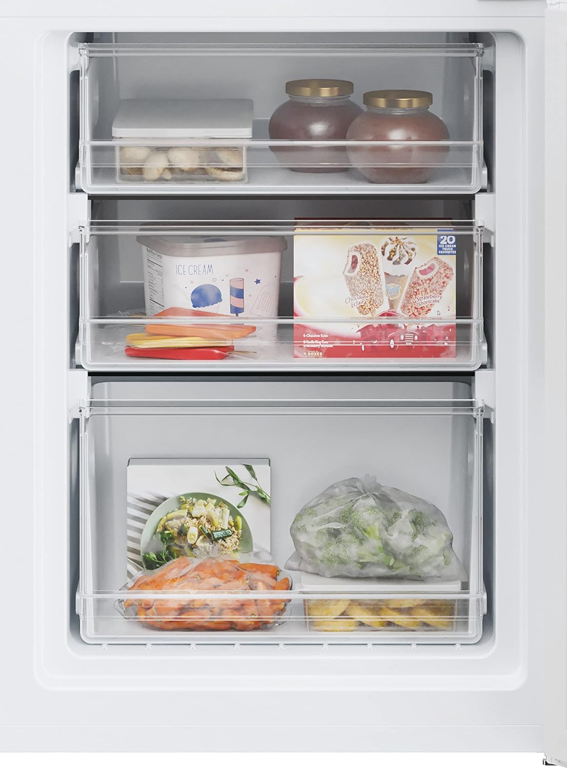 Hoover H-FRIDGE 300 HOCT3L517EW2 2D Kühl-Gefrierkombination, Freistehend, Low Frost Technologie, Elektronisches Display, Energieklasse E, Weiß