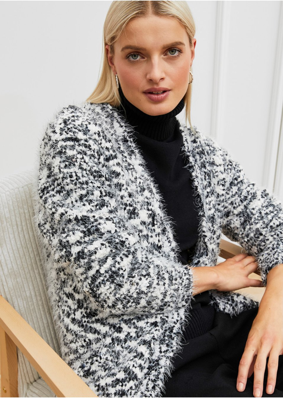 Gilet en maille duveteuse