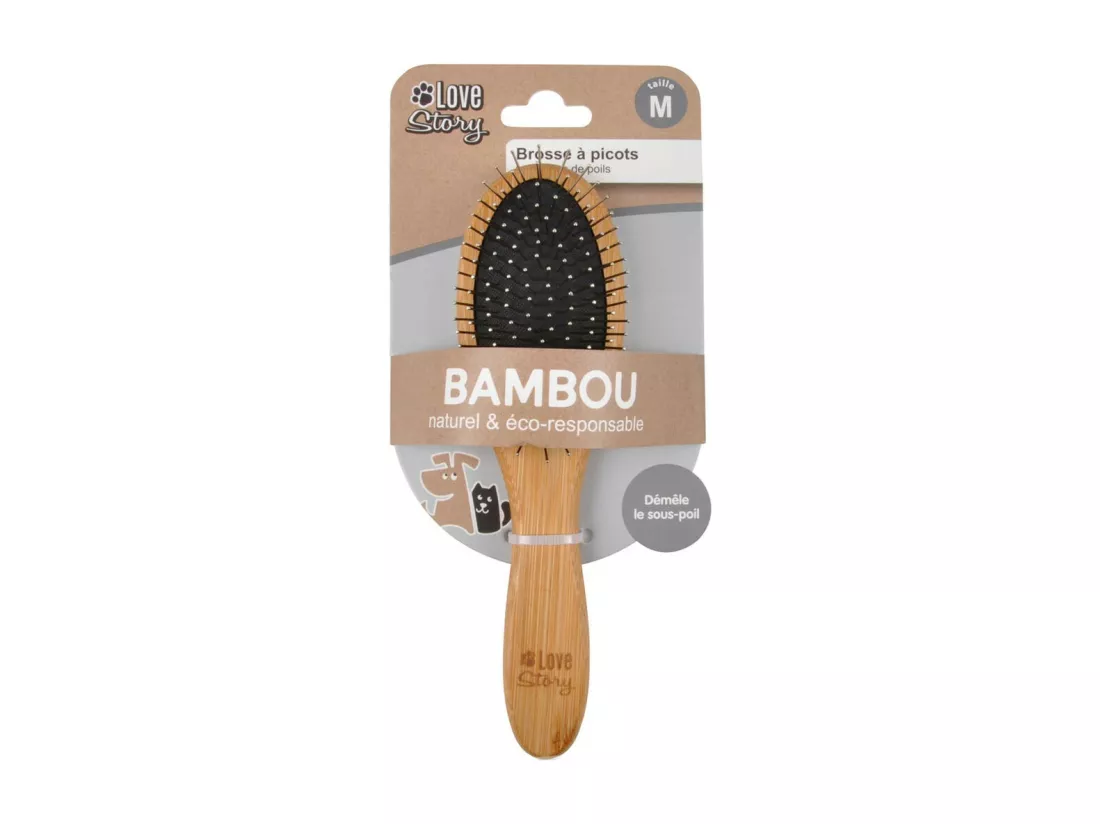 Brosse de Toilettage Bambou 