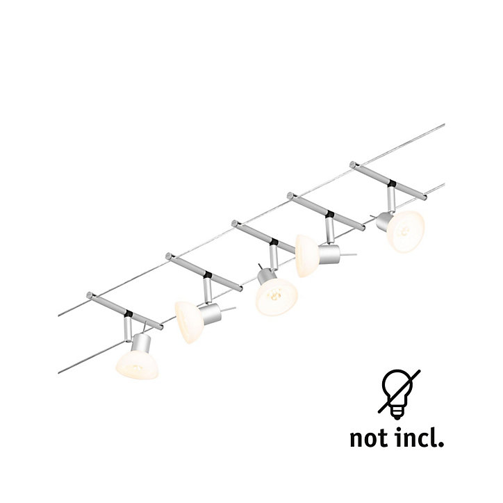 Kit cable wire LED système Sheela IP20 5x10W GU5,3 L.100 x l.10 x H.11,6 cm Paulmann chrome mat