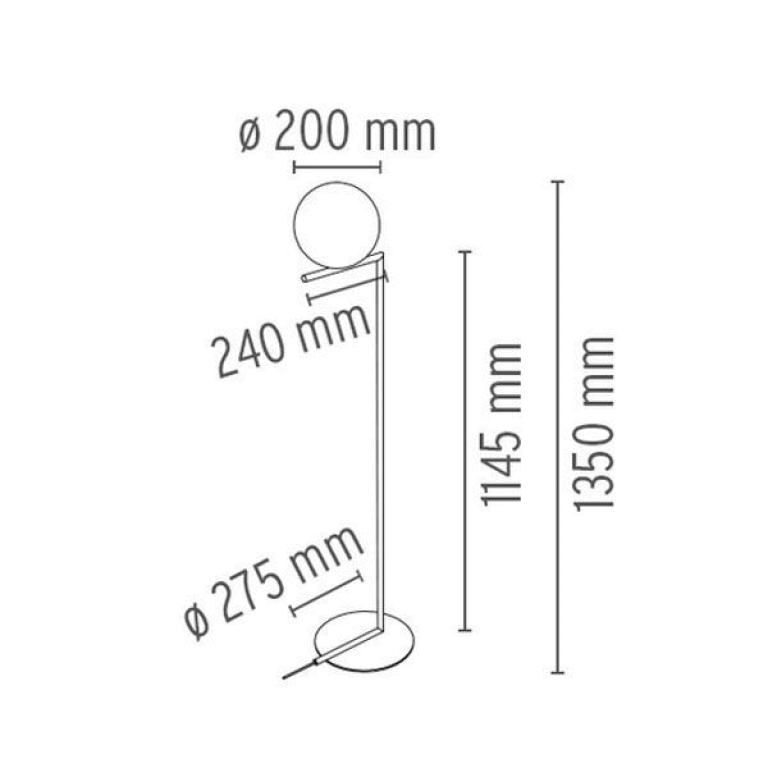 Flos IC Lights F1 vloerlamp messing