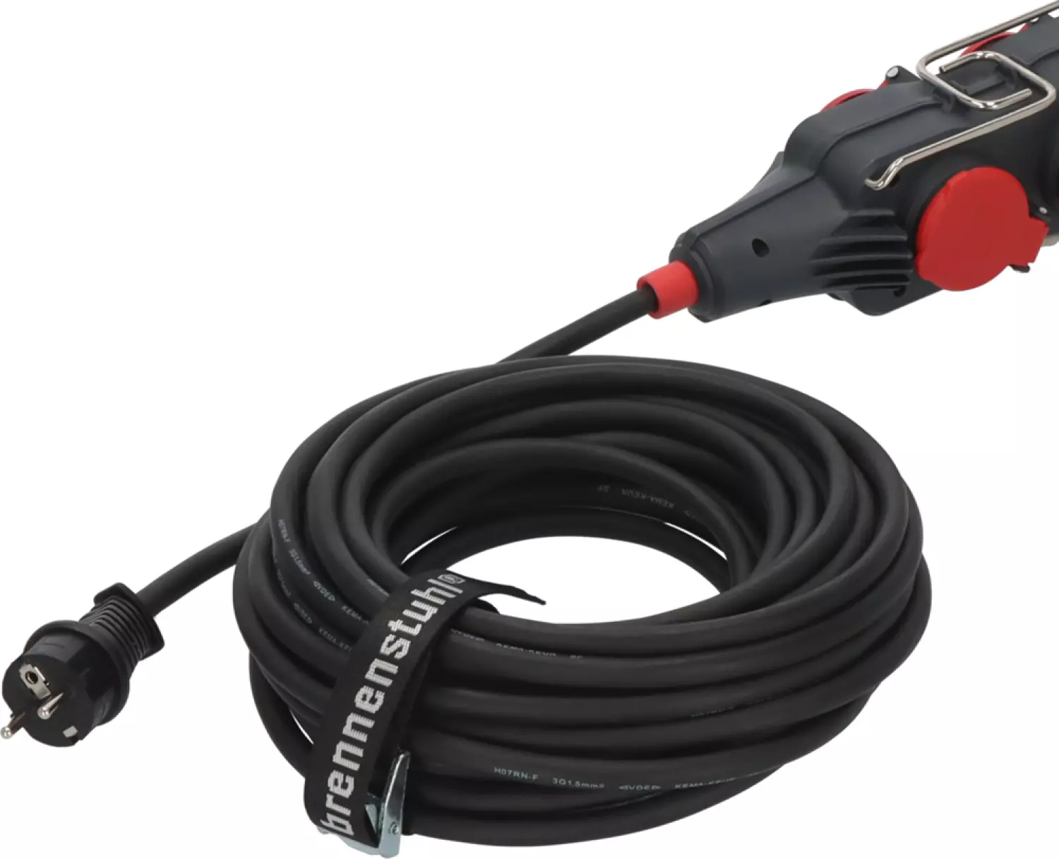 Brennenstuhl Professional 9161150161 Powerblock met Verlengsnoer PB 1100 H07RN-F 3G1.5 - IP54 4-v - 15m - Zwart