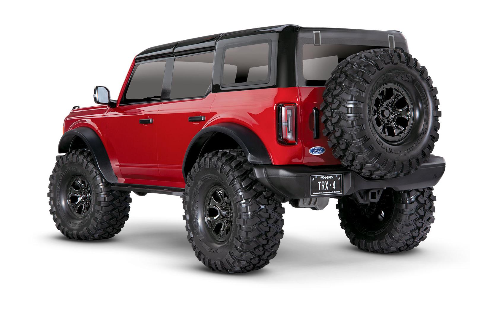 Scale Crawler TRX-4 Ford Bronco 2021, Rot ARTR, 1:10<br>TRX-4 Rockcrawler mit 2-Gang Getriebe, Differentialsperre und offizieller 2021 Ford Bronco Karosserie