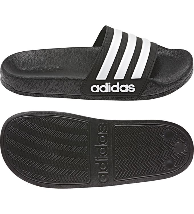 adidas ADILETTE SHOWER K CBLACK-FTWWHT-CBLACK