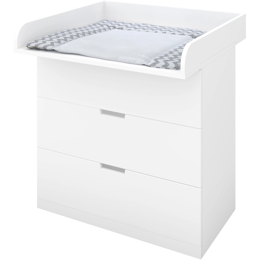 Polini Kids Wickelaufsatz für IKEA Malm Hemnes und Nordli weiß