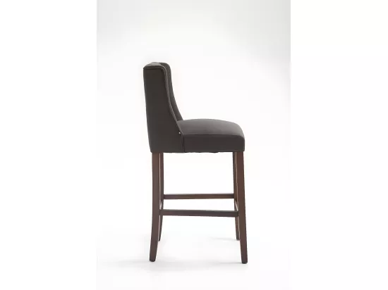 Tabourets de bar - Tissu & Bois - Gris foncé - Cassandra