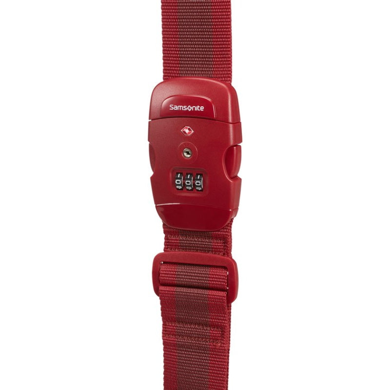 Samsonite Luggage Strap TSA Lock Red
