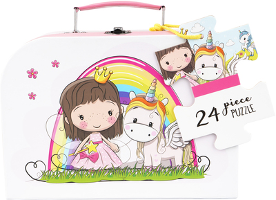 Barbo Toys Lillie & Ellie Koffert med Gulvpuslespill 24 Brikker