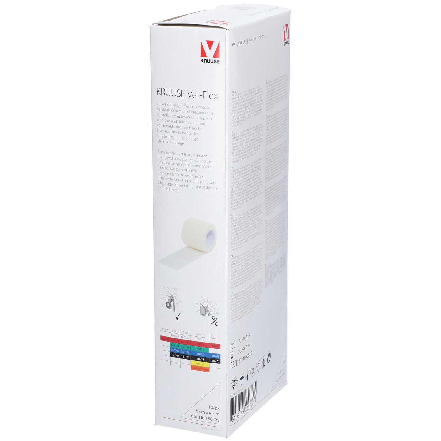 KRUUSE Vet-Flex weiss 5 cmx4,5 m