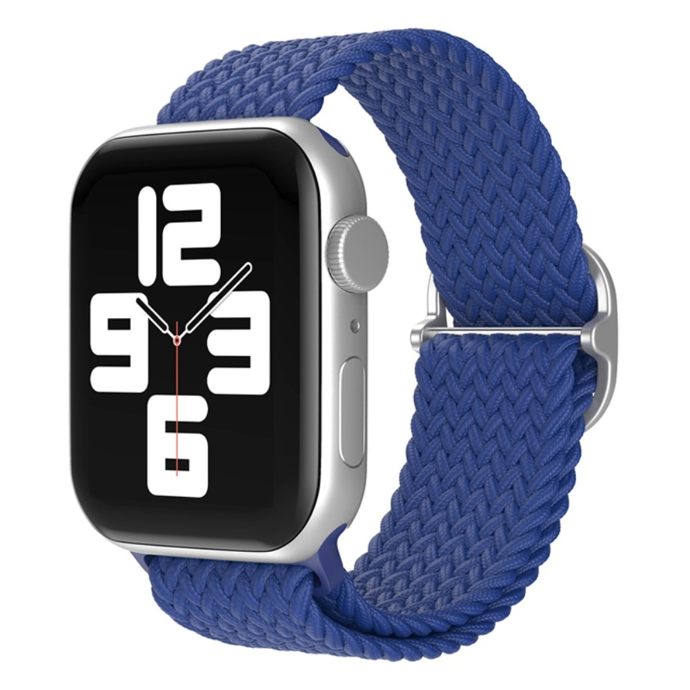 Apple Watch (42/41/40/38 mm) Elastisches Nylon Gummi Armband mit Schnalle (Gelenkumfang: 150-240mm) - Blau