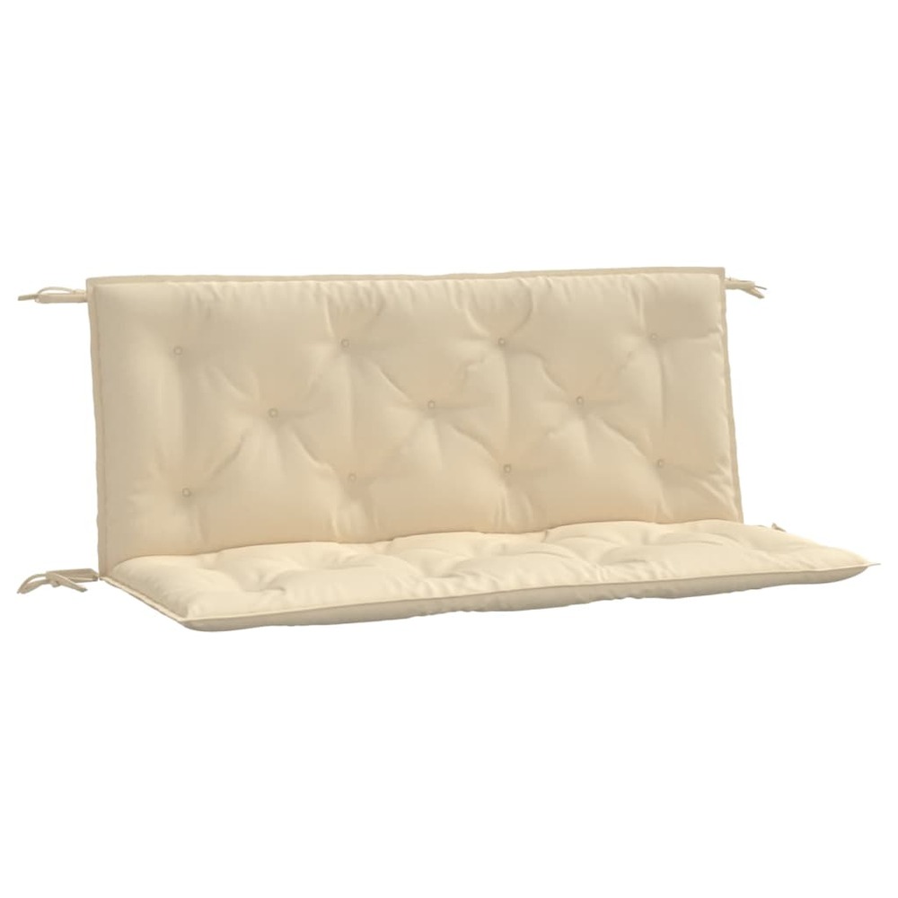 Coussins de banc de jardin 2 pcs beige 120x50x7 cm tissu oxford