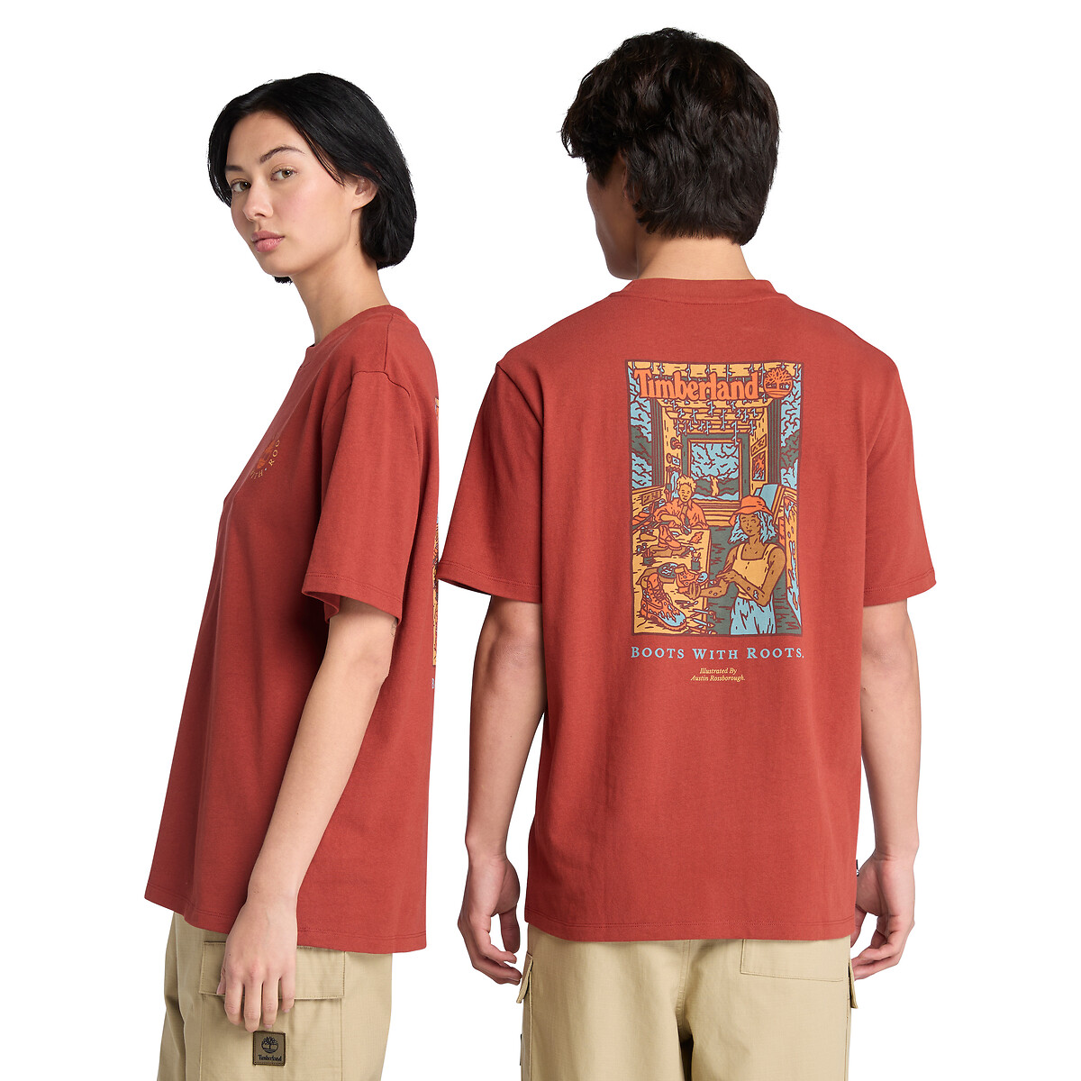 TIMBERLAND<br>Camiseta de manga curta com estampa nas costas