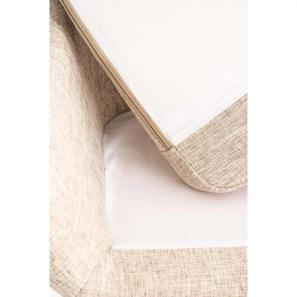 CLP Set van 2 Barkruk Grant natura Frame - Stof - creme