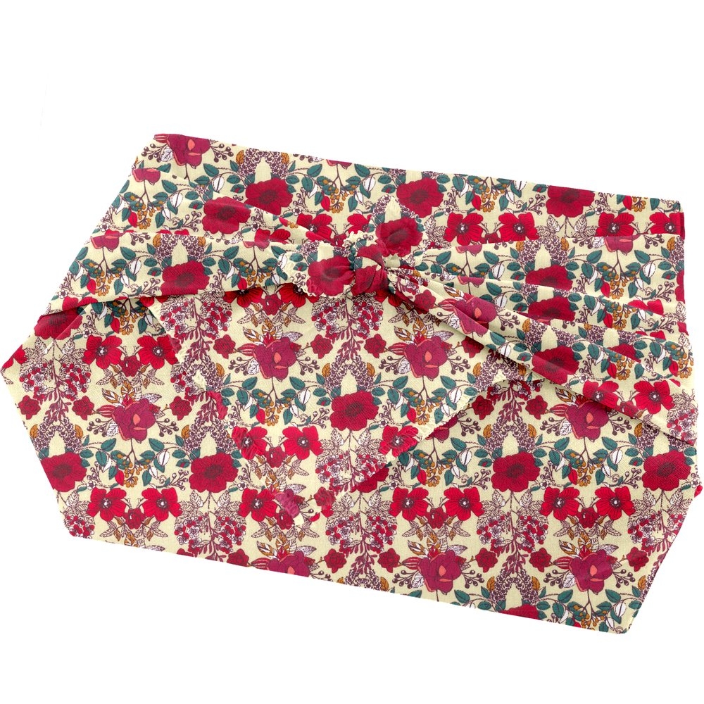 Furoshiki Moyen 48 X 48 Cm Coquelicot