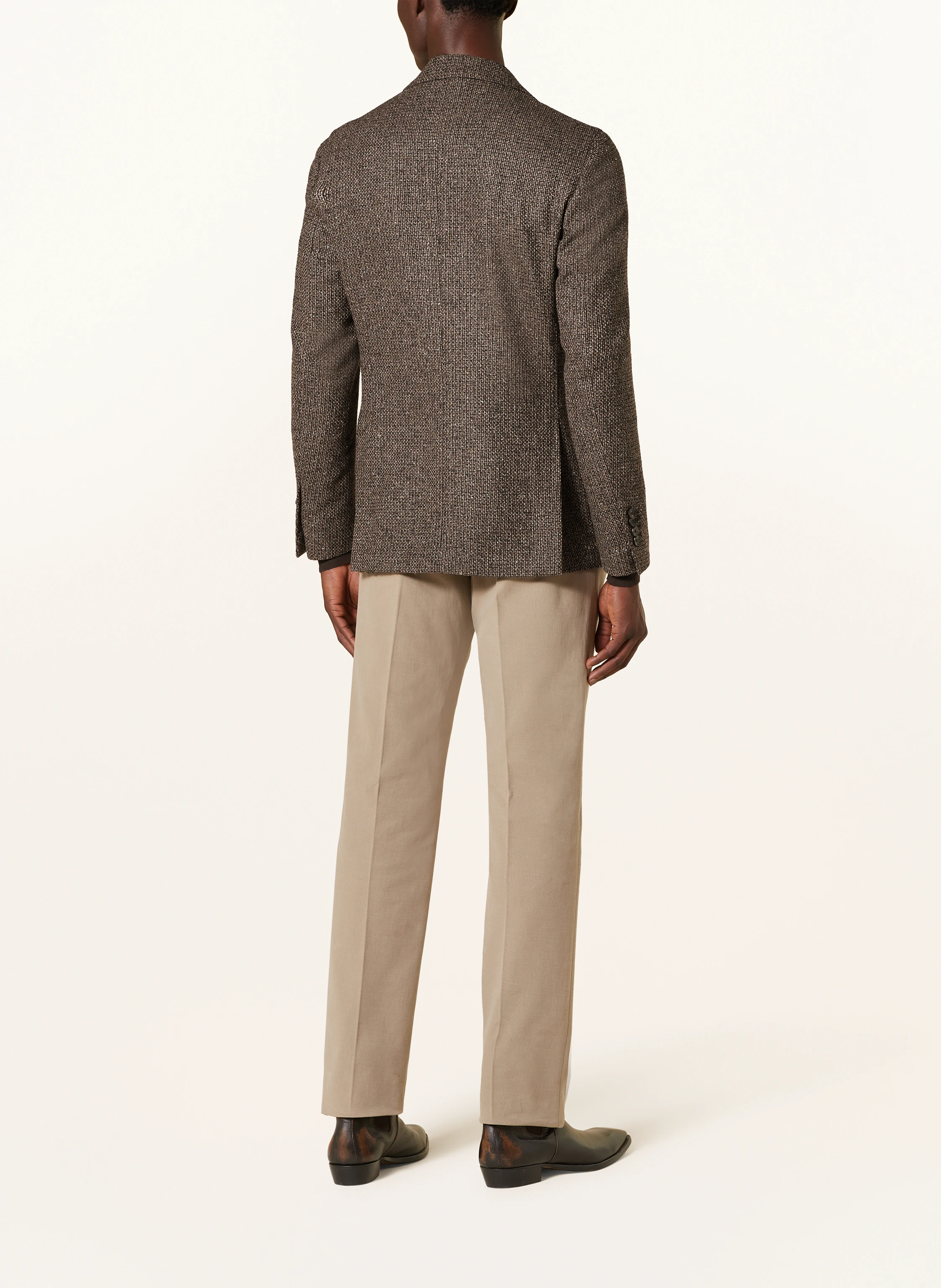 LARDINI Tweed-Sakko Extra Slim Fit mit Seide
