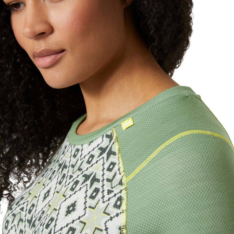 Helly Hansen Lifa Midweight Graphic Merinould Skiundertrøje Dame