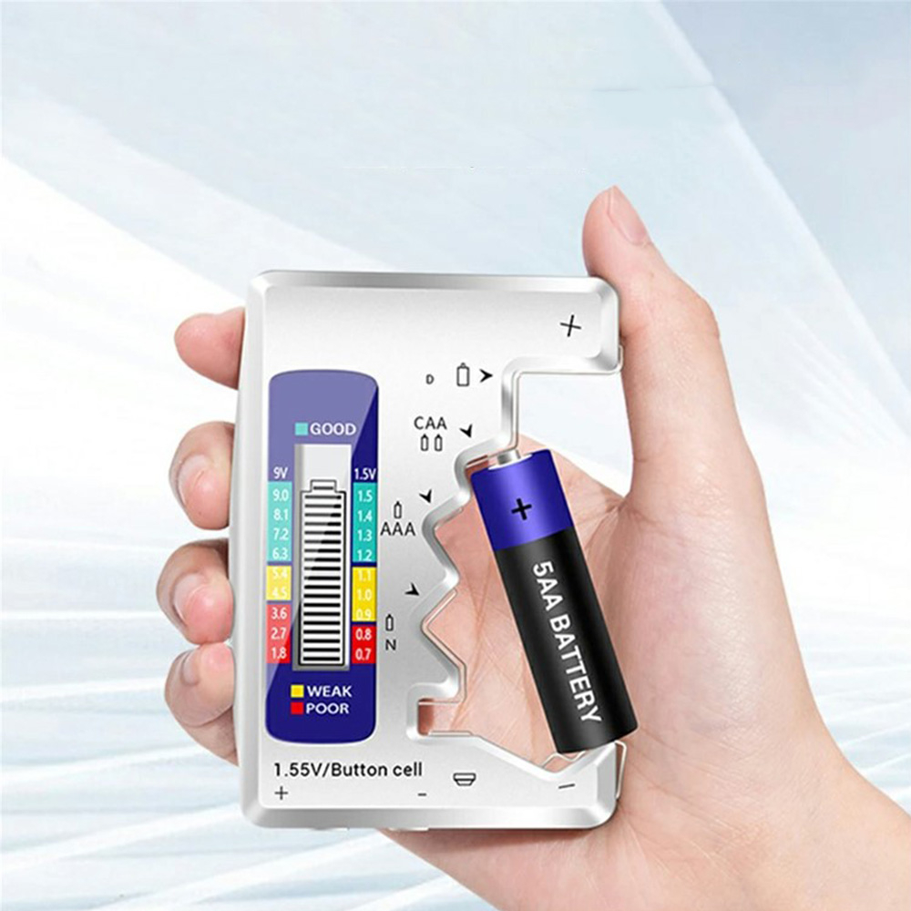 Digitaler Batterie Tester Prüfer LCD Balken Anzeige für Typ AA / AAA / C / D / E / N / Knopfzellen