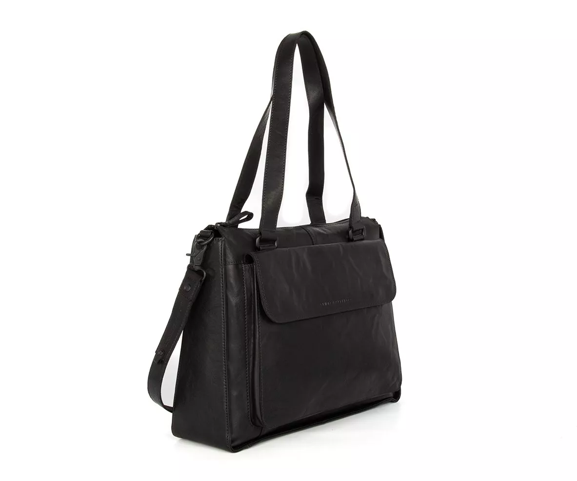 Spikes & Sparrow Ceciley Laptop Schoudertas 15,6 inch Black
