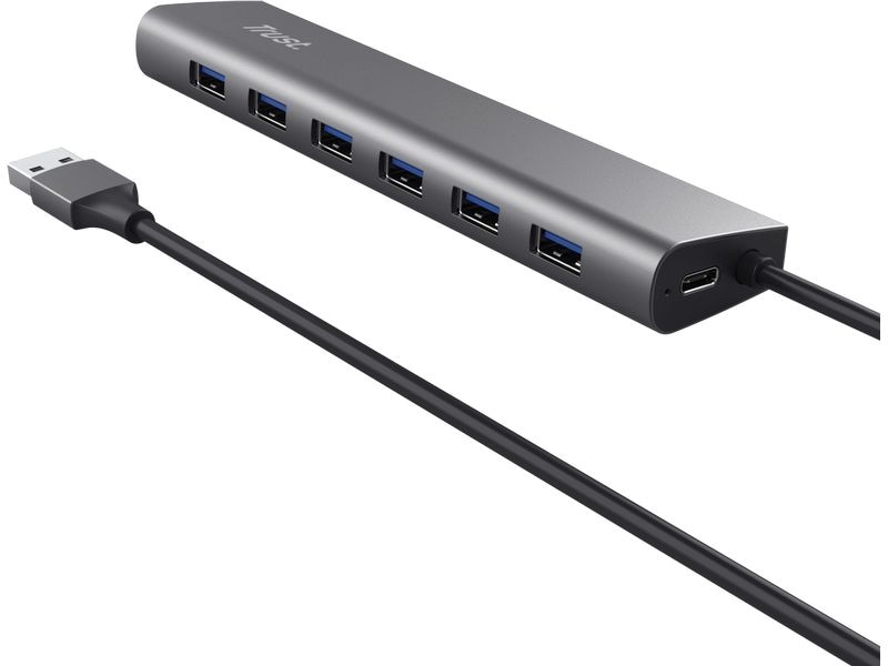 Trust USB-Hub Halyx 7C Leichter und kompakter Hub mit 7 USB-A-Ports