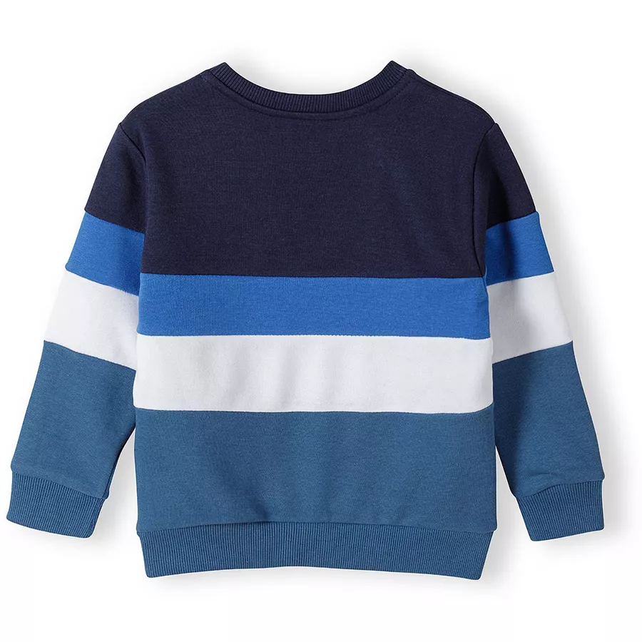 MINOTI Sweatshirt und Shorts im Set DunkelblauWeiß