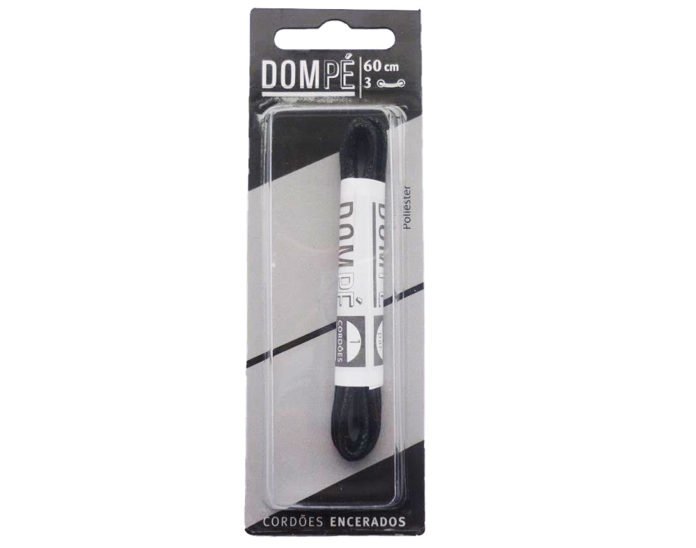 CORDÃO ENCERADO DOM PÉ PRETO 60CM