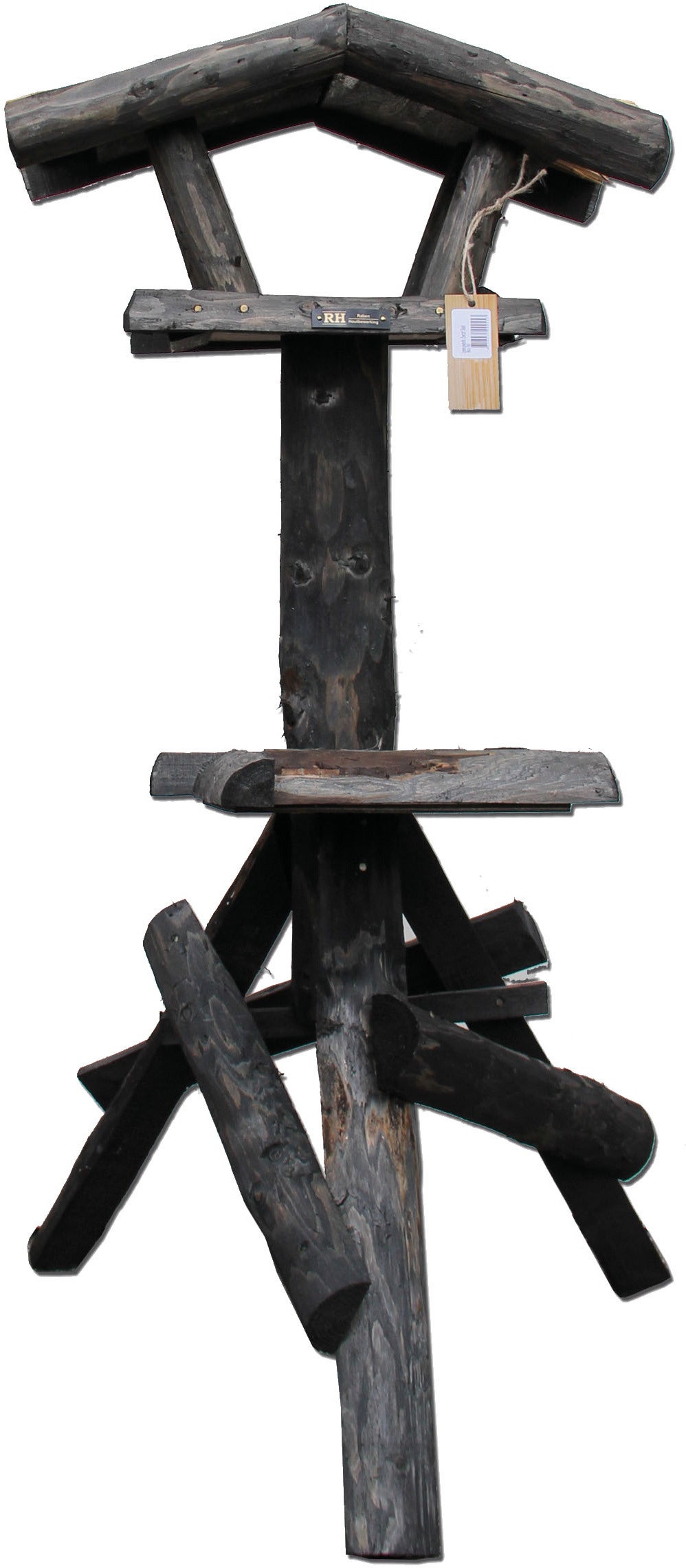 Raben vogelvoederhuis zwart 50 x 30 x 120 cm