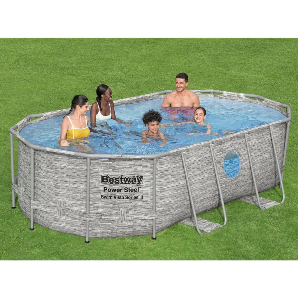 Bestway Power Steel zwembad met accessoireset, 427x250x100 cm