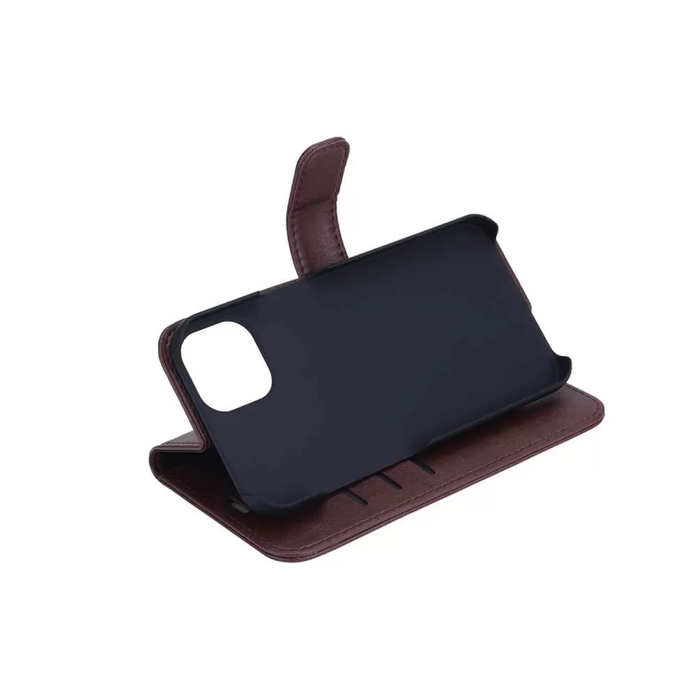 Radicover iPhone 13 Flipcover Vegansk Læder Brun